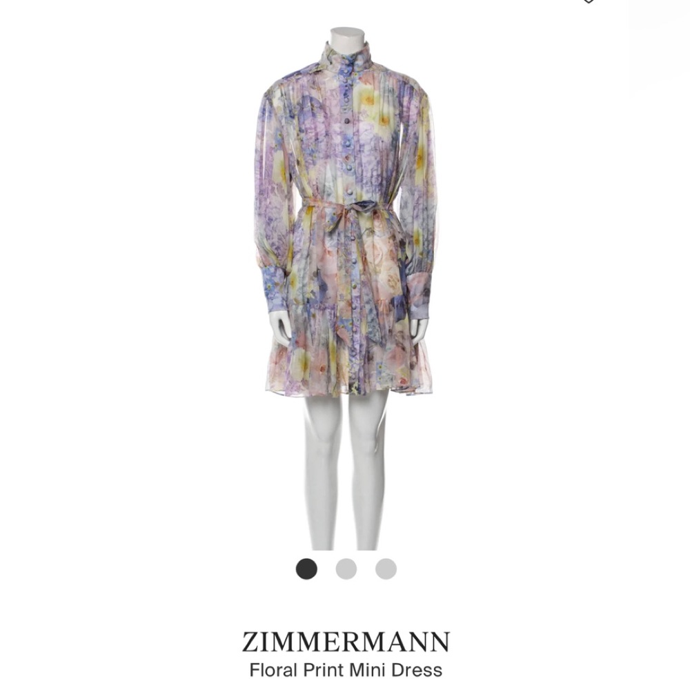 Floral Zimmerman dress, worn once and dry, cleaned